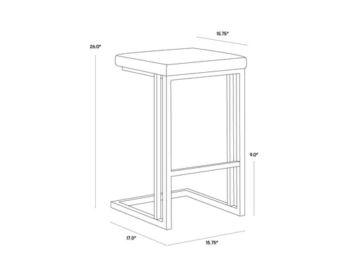 Boone Counter Stool  Grey  | Set of 2