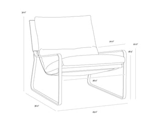 Zancor Lounge Chair Antique Brass