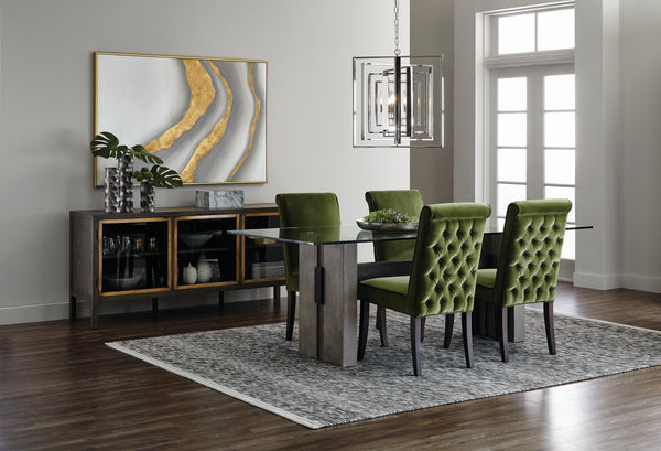 Gold Abyss (Set Of 2)  40" X 60"  Gold Floater Frame