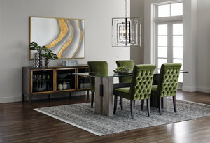 Gold Abyss (Set Of 2)  40" X 60"  Gold Floater Frame