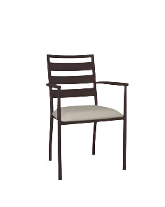 Tori Chair Upholstered Seat And Metal Backrest