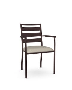 Tori Chair Upholstered Seat And Metal Backrest