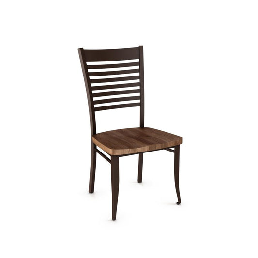 Edwin Chair - wood seat metal backrest