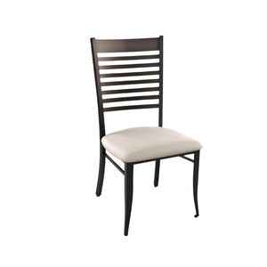 Edwin Chair - upholstered seat metal backrest