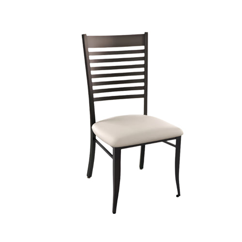 Edwin Chair - upholstered seat metal backrest