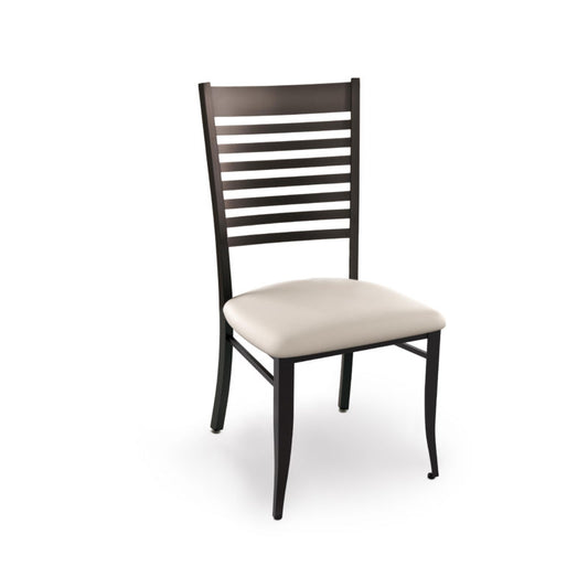 Edwin Chair - upholstered seat metal backrest