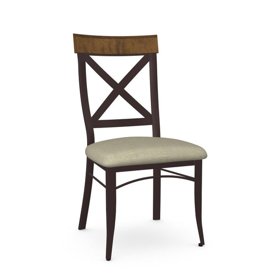 Kyle Chair - upholstered seat wood backrest