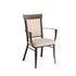 Eleanor Armchair - upholstered seat wood backrest