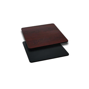Laminated Table Top - Reversible BLACK/MAHOGANY - 60cm x 60cm