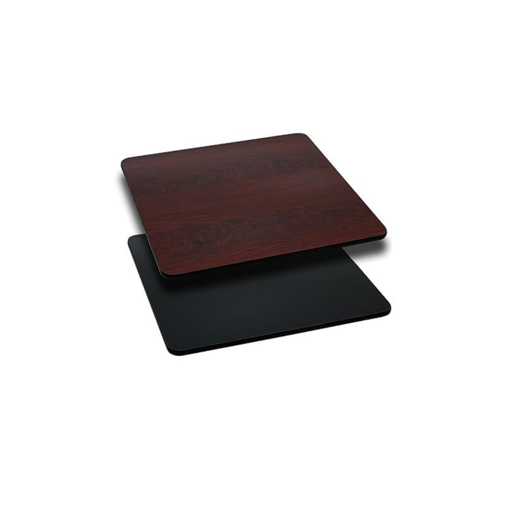 Laminated Table Top - Reversible BLACK/MAHOGANY - 60cm x 76cm