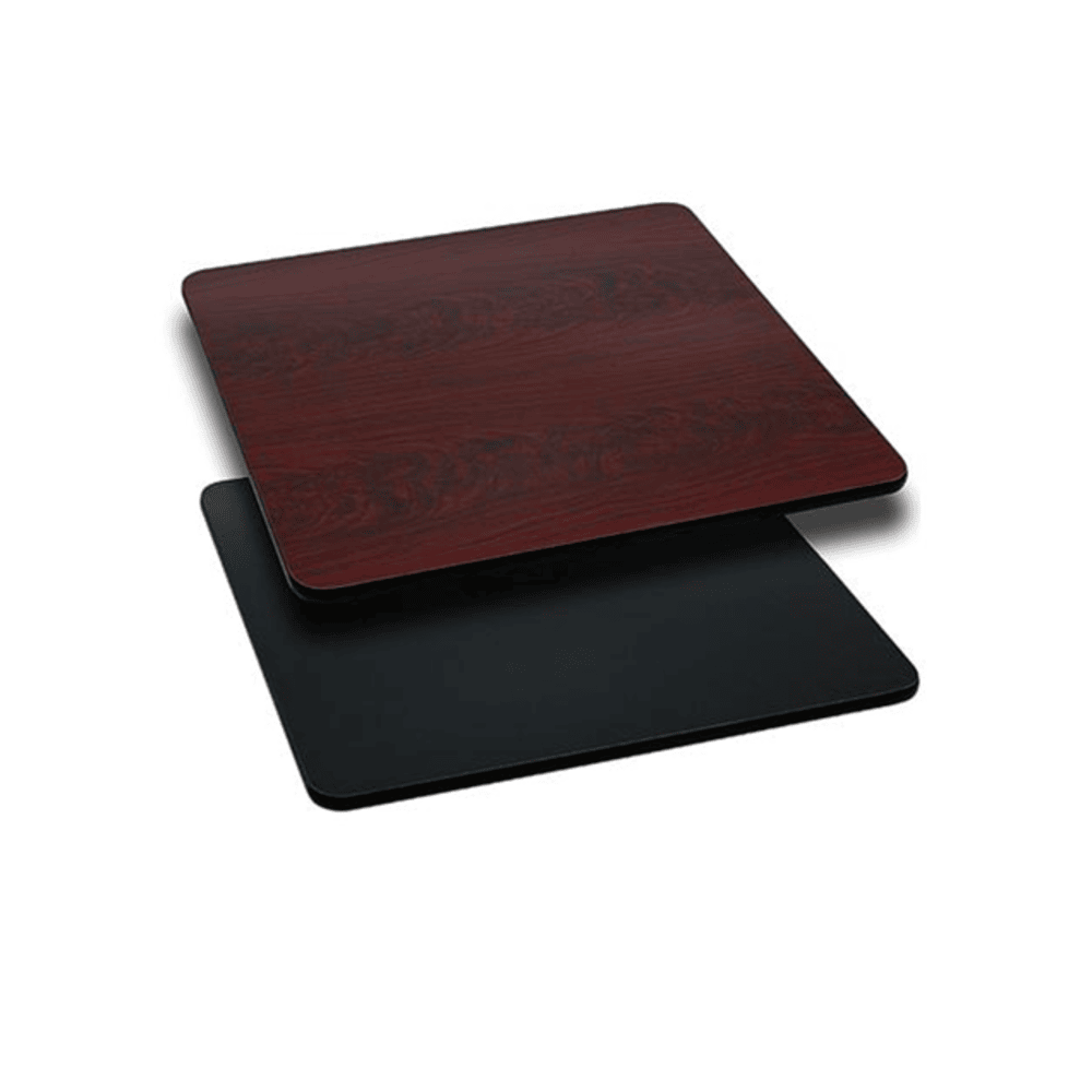 Laminated Table Top - Reversible BLACK/MAHOGANY - 30cm x 30cm