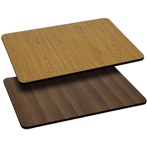 Laminated Table Top - Reversible WALNUT/NATURAL - 30cm x 30cm