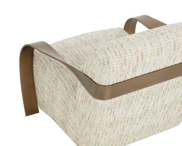 Sonesta Lounge Chair  Antique Brass