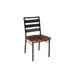 Tori Chair - wood seat metal backrest