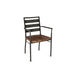 Tori Armchair - wood seat metal backrest