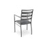 Tori Armchair - upholstered seat metal backrest