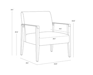 Earl Lounge Chair  Rustic Oak