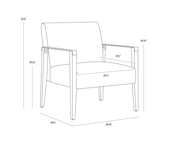 Earl Lounge Chair  Rustic Oak
