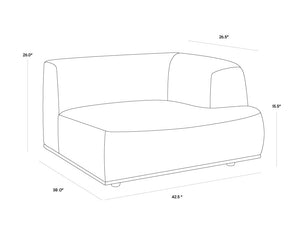 Darren Modular Right Armchair