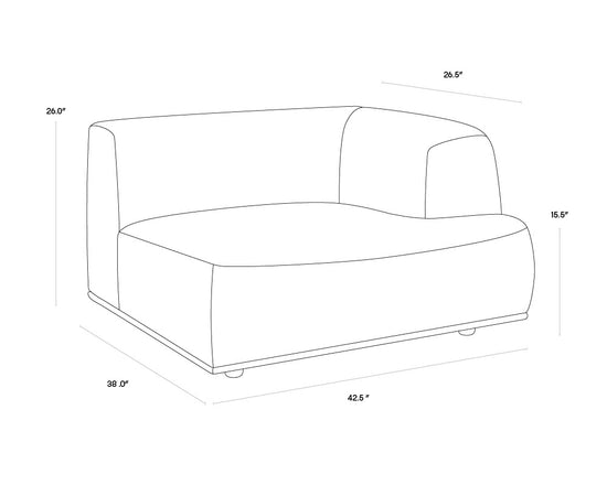 Darren Modular Right Armchair