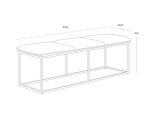 Alley Bench  Burnished Brass