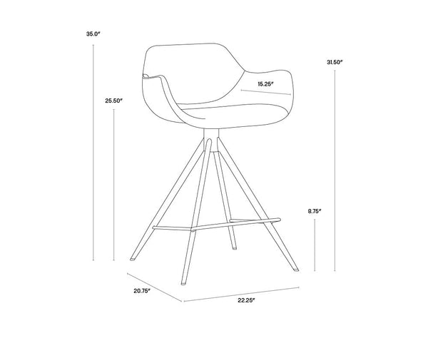 Owen Swivel Counter Stool