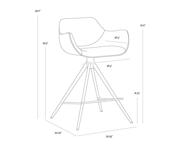 Owen Swivel Counter Stool
