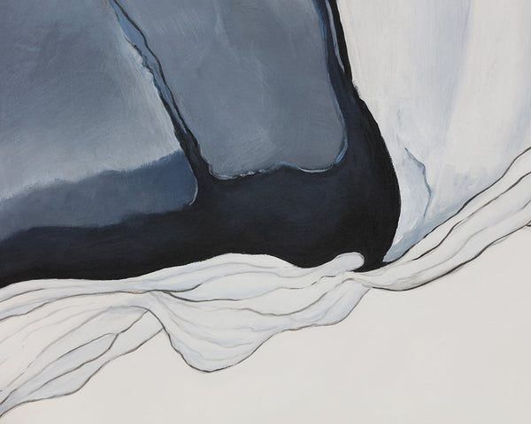 Glacial Rock  48" X 72"  Black Floater Frame