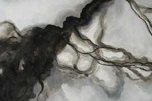 Smoke Screen  72" X 48"  Black Floater Frame