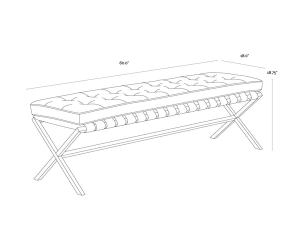 Kenji Bench Small  Gold