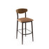 Hint Non Swivel stool Counter height - upholstered seat wood backrest