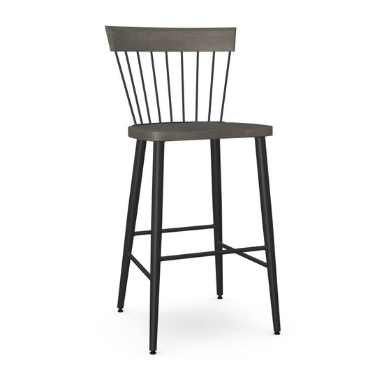 Angelina Non Swivel stool Bar height - wood seat and backrest