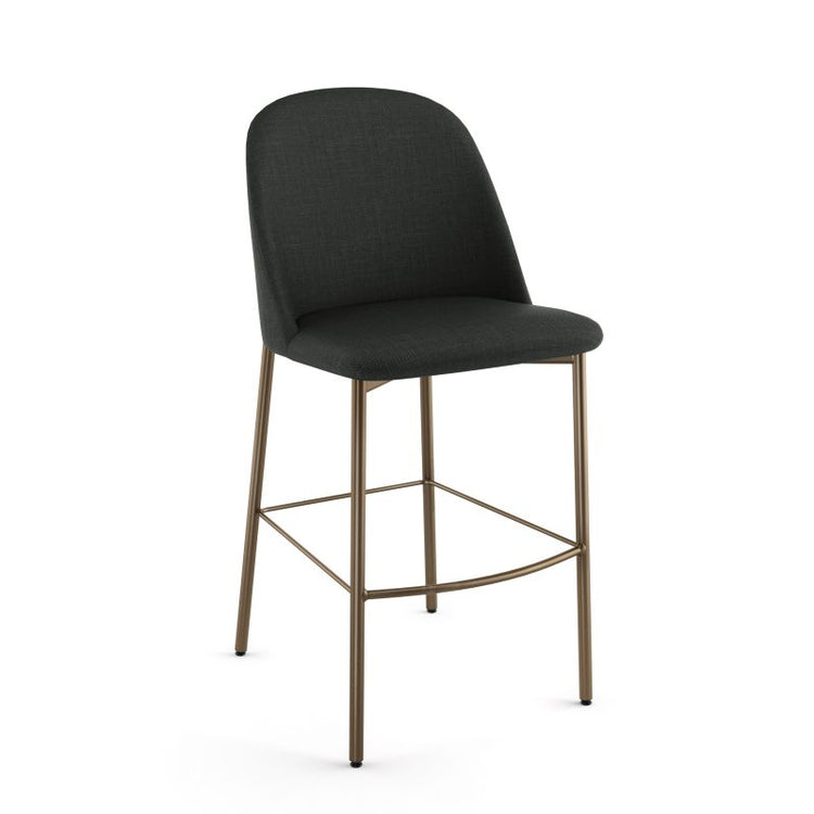 Luongo Non Swivel stool Counter height - upholstered seat and backrest