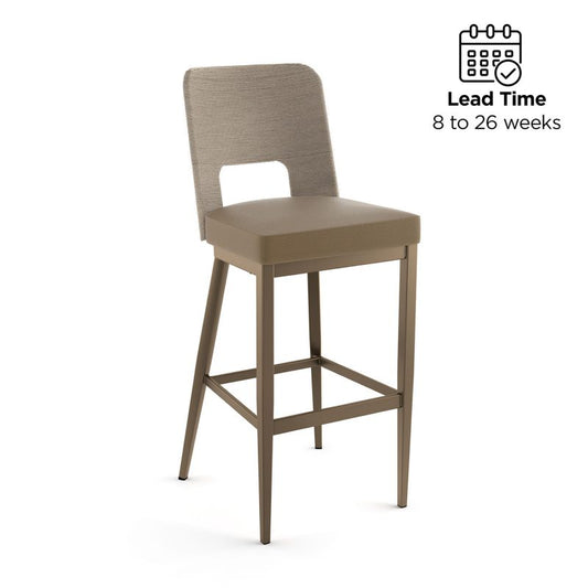 Chase Non Swivel stool Bar height - upholstered seat seagrass backrest