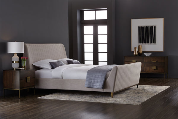 Jade Nightstand  Antique Brass