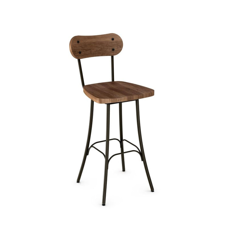 Bean Swivel stool Counter height - wood seat and backrest