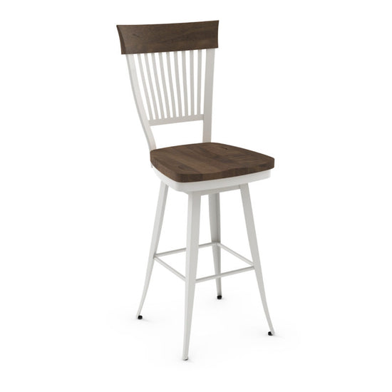 Annabelle Swivel stool Bar height - wood seat and backrest