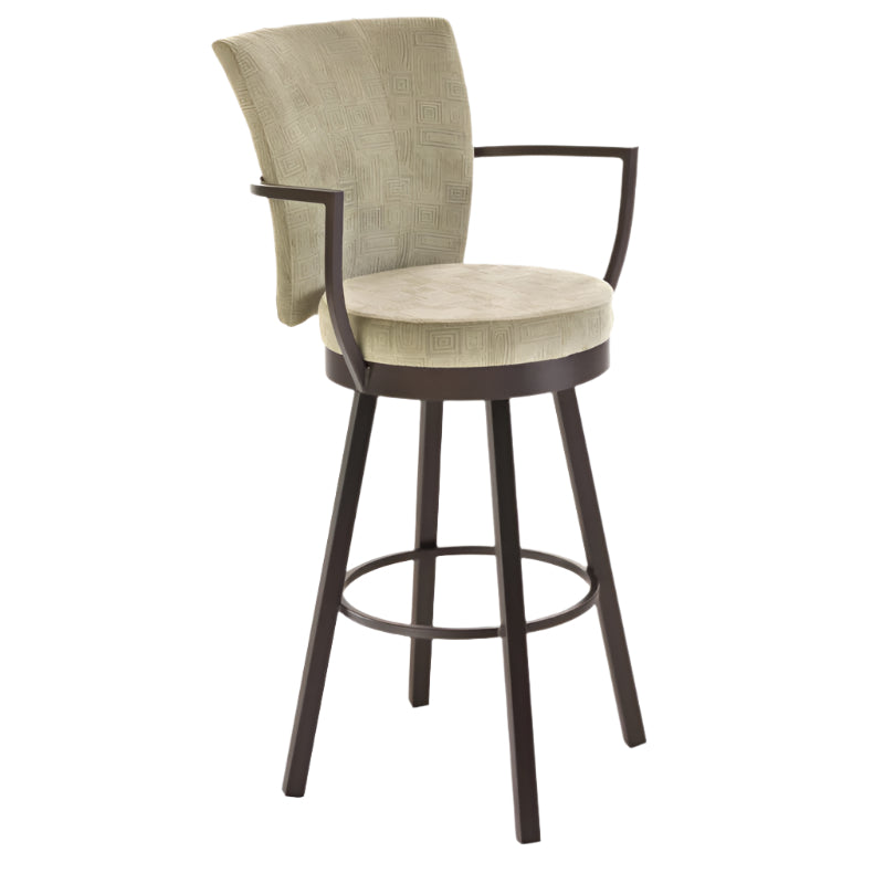 Cardin Swivel stool Bar height - upholstered seat and backrest