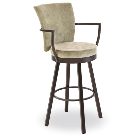 Cardin Swivel stool Bar height - upholstered seat and backrest