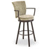 Cardin Swivel stool Bar height - upholstered seat and backrest