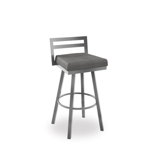 Derek Swivel stool Counter height - upholstered seat metal backrest