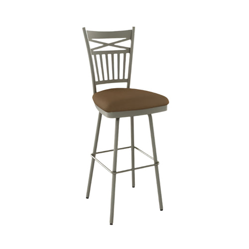 Garden Swivel stool Counter height - upholstered seat metal backrest