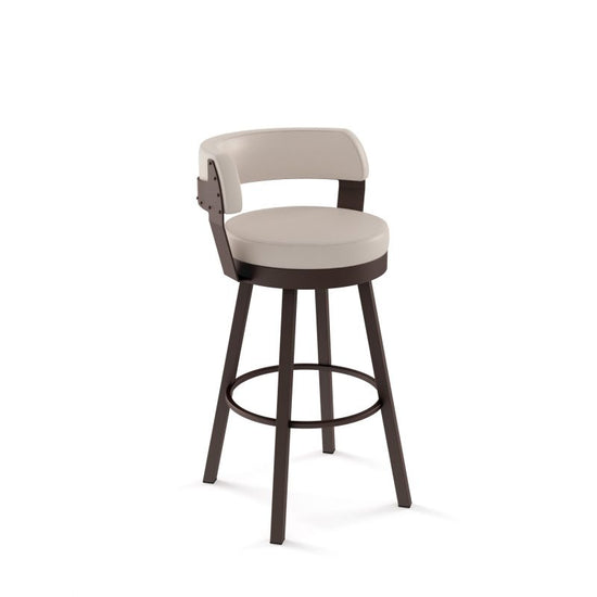 Russell Swivel stool Bar height - upholstered seat and backrest