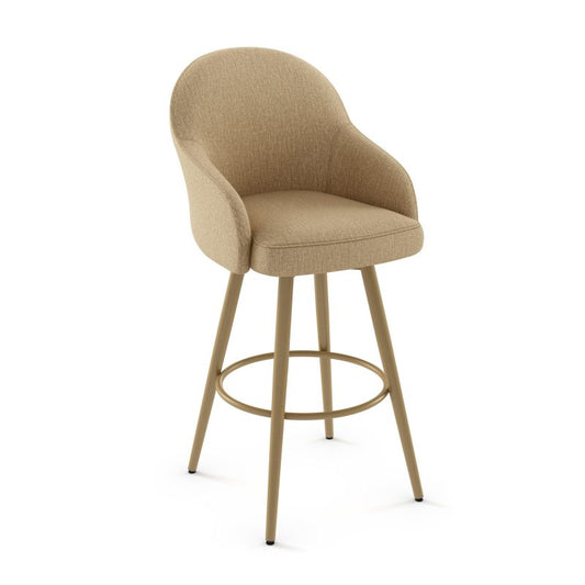 Weston Swivel stool Bar height - upholstered seat and backrest