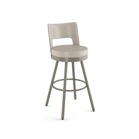 Brockton Swivel stool Bar height - upholstered seat and backrest