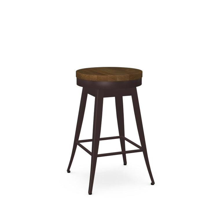 Grace Swivel stool Bar height - wood seat 