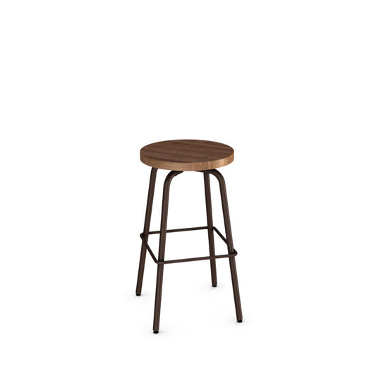 Button Swivel stool Counter height - wood seat 