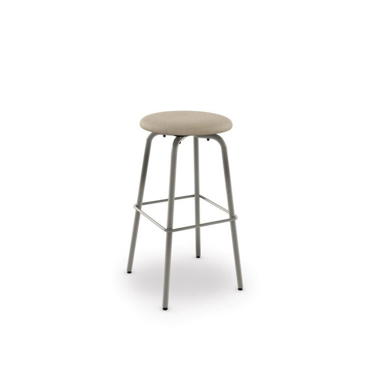 Button Swivel stool Bar height - upholstered seat 