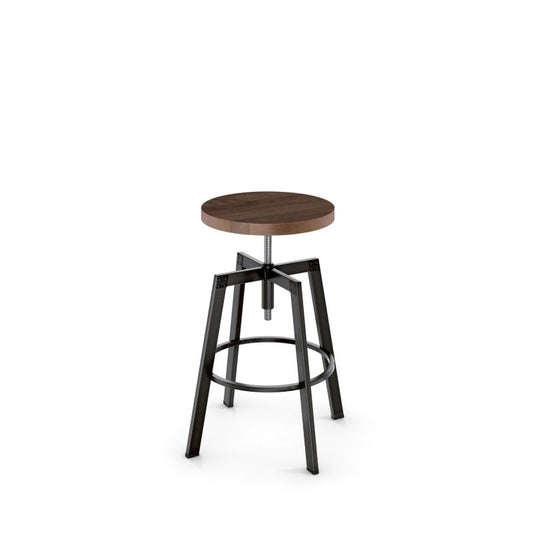 Architect Screw stool - wood seat 