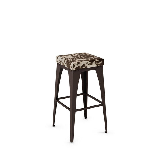 Upright Non Swivel stool Counter height - upholstered seat 